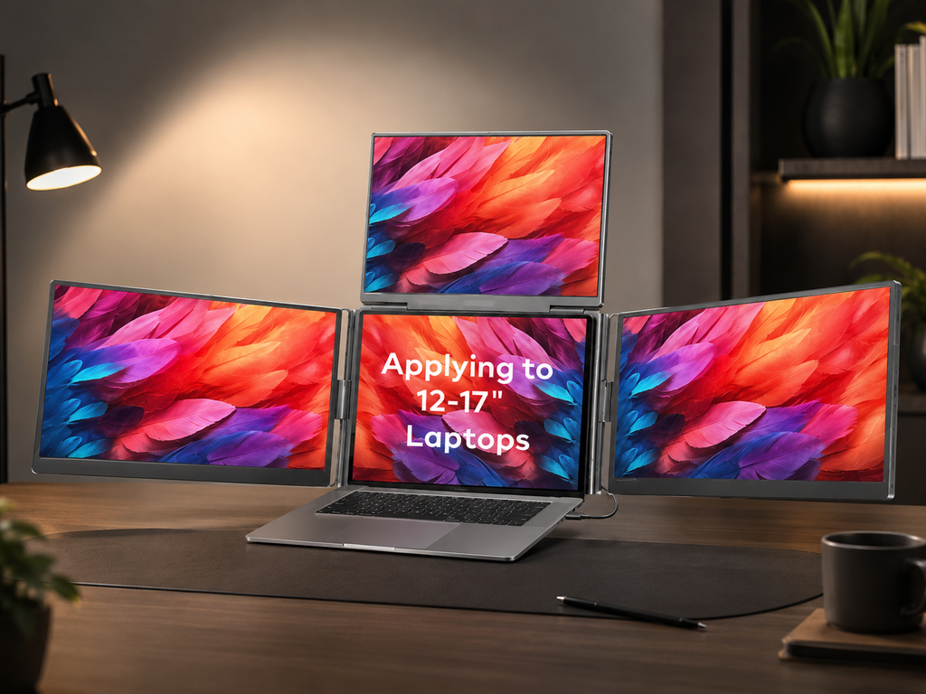 Laptop Portable Triple-screen Display Monitor