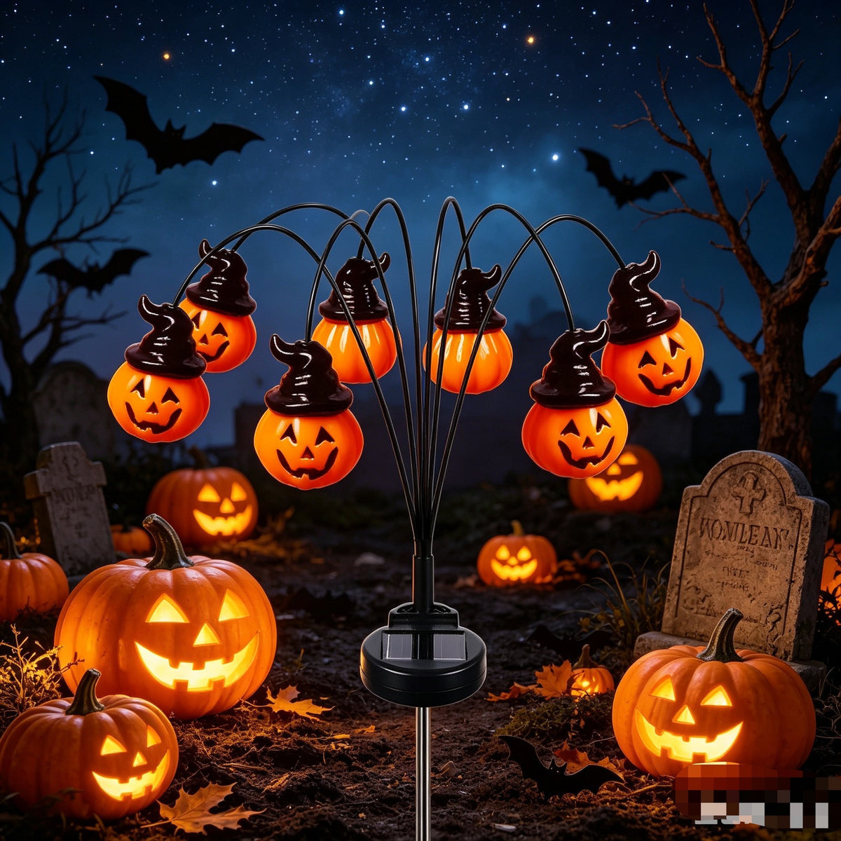 Solar-powered Halloween Outdoor Ground Lights For Courtyard.