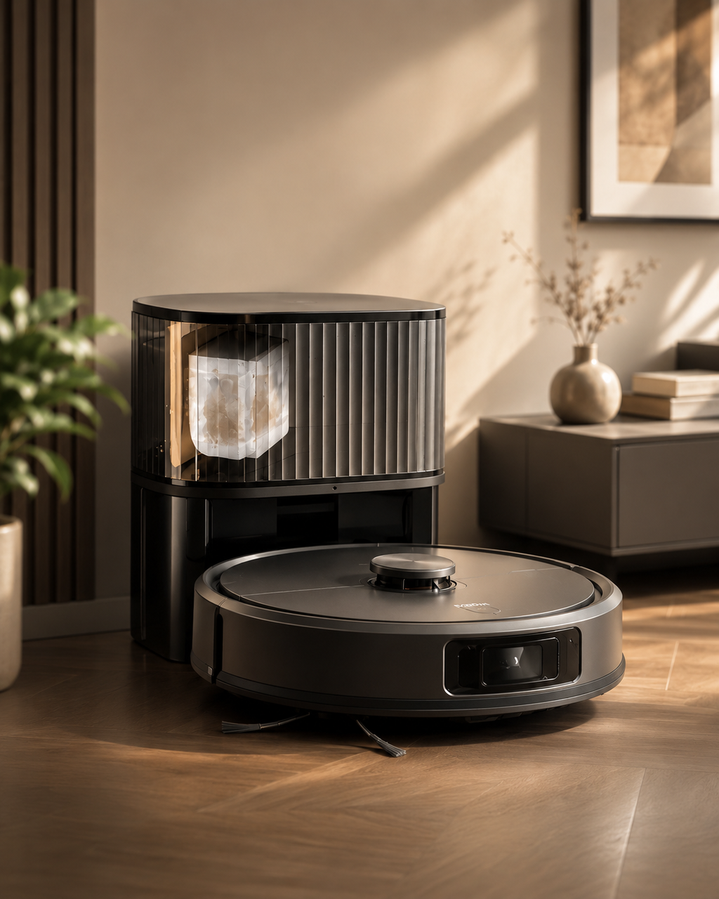 Smart Floor Vacuum Robot With Self-Emptying Dustbin &Mopping
