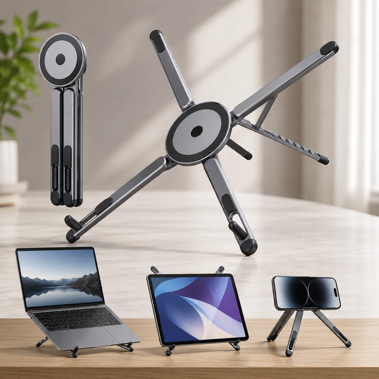 Magnetic Multi Adjustable Laptop Phone Tablet Portable Mount