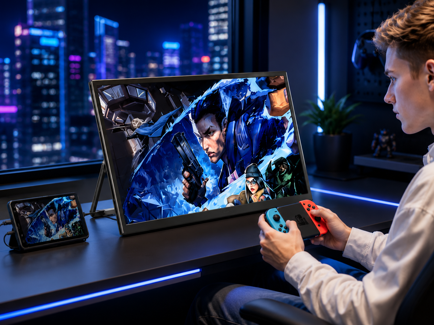 Portable 18.5 Inch, 1080P FHD, HDR Gaming & General Use Monitor