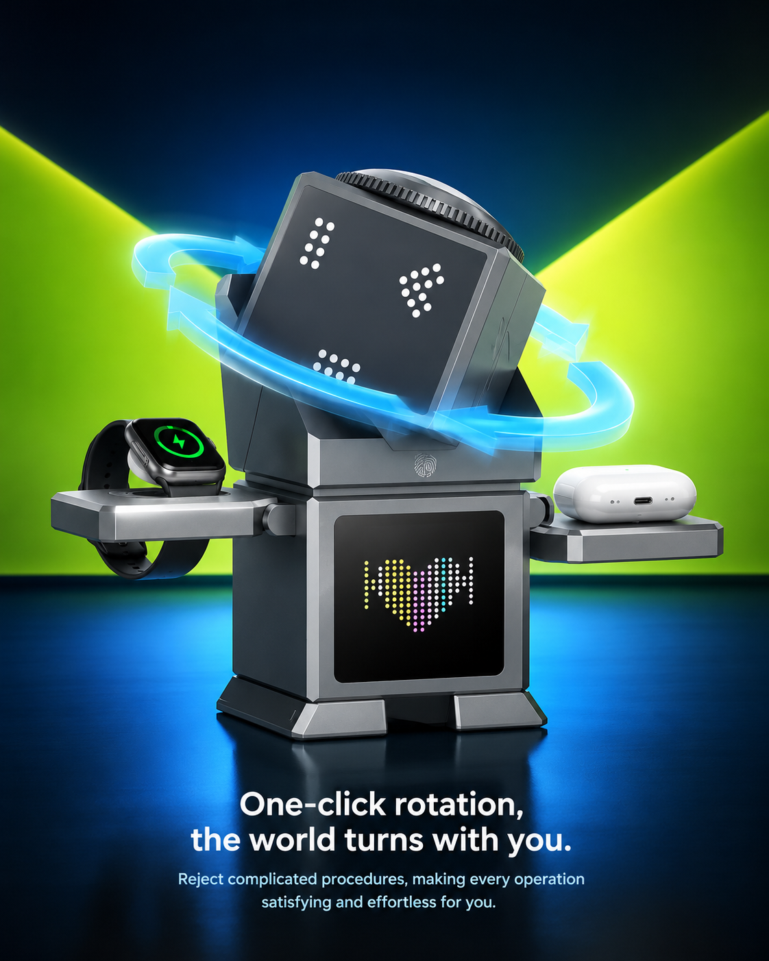 3 In 1 Magnetic Wireless Phone Charger With Bluetooth Speaker