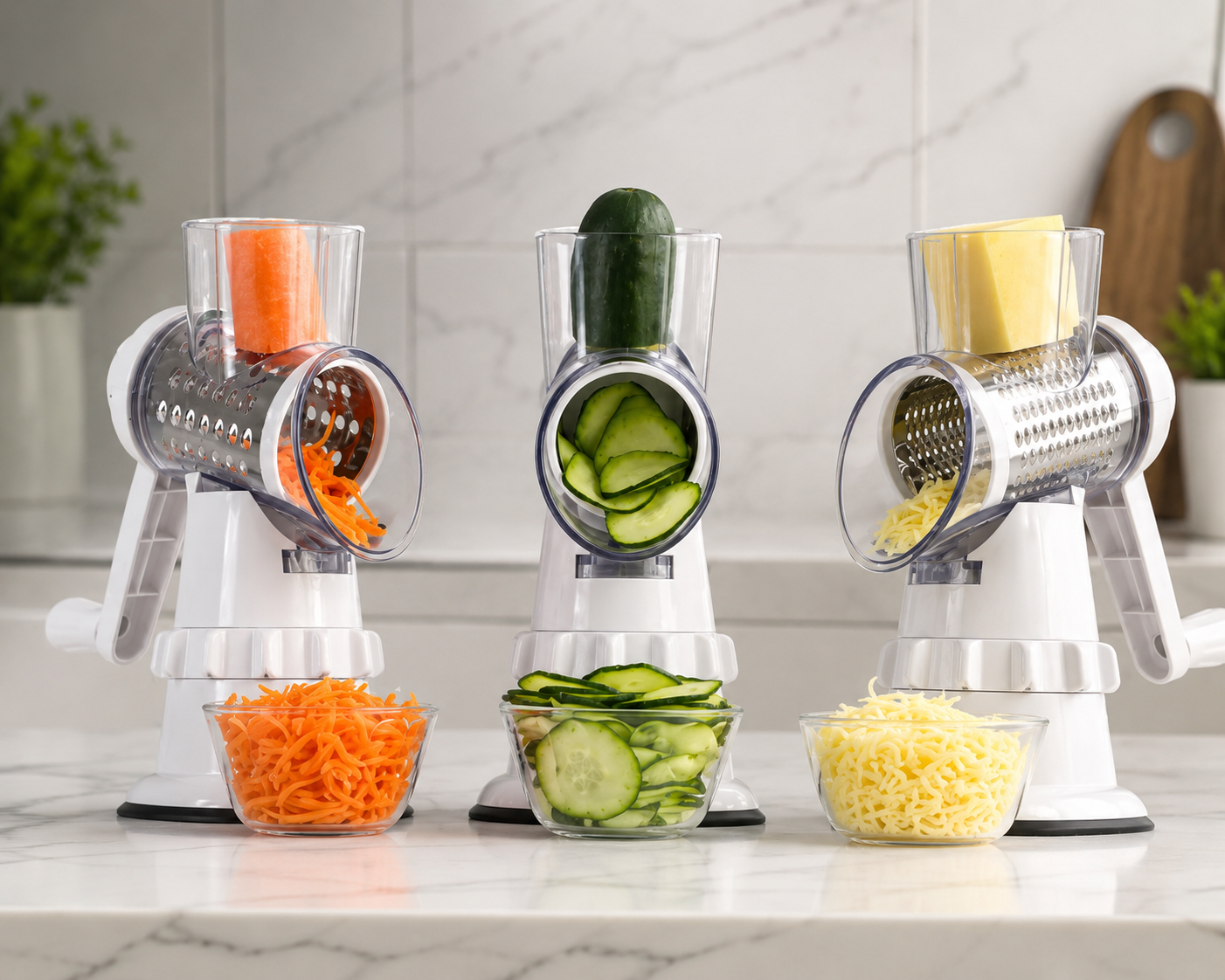 3 In 1 Manual Vegetable Kitchen Grater