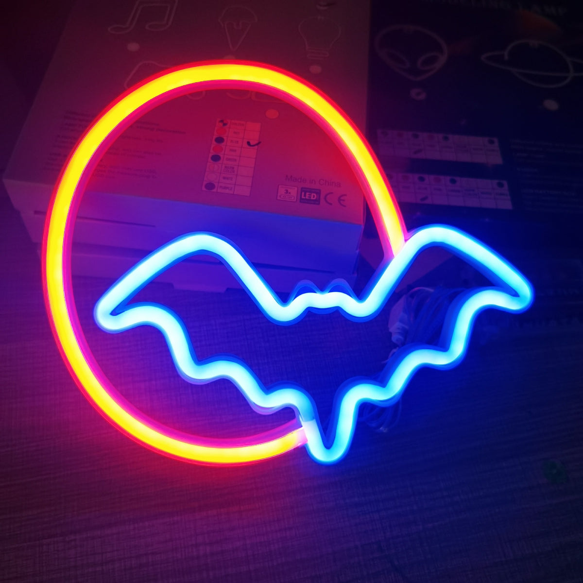 Halloween Bat Neon Lights For Decorations