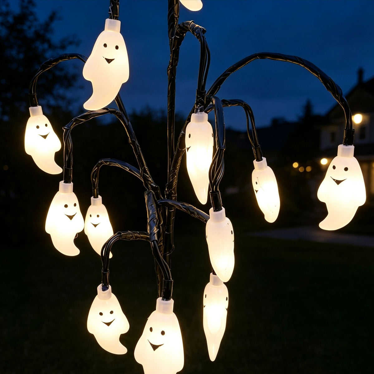 Solar-powered Halloween Outdoor Ground Lights For Courtyard.