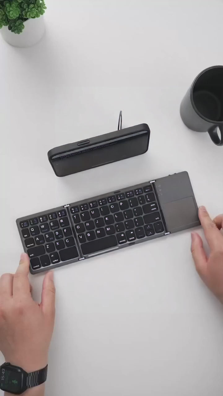 Foldable Bluetooth Keyboard & Touchpad